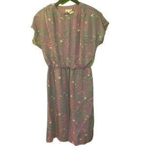 Vintage 80’s sheer lined lilac colour dress